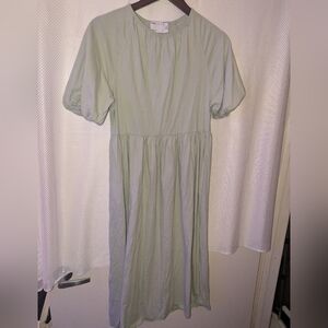 Chic Sage Midi Dress